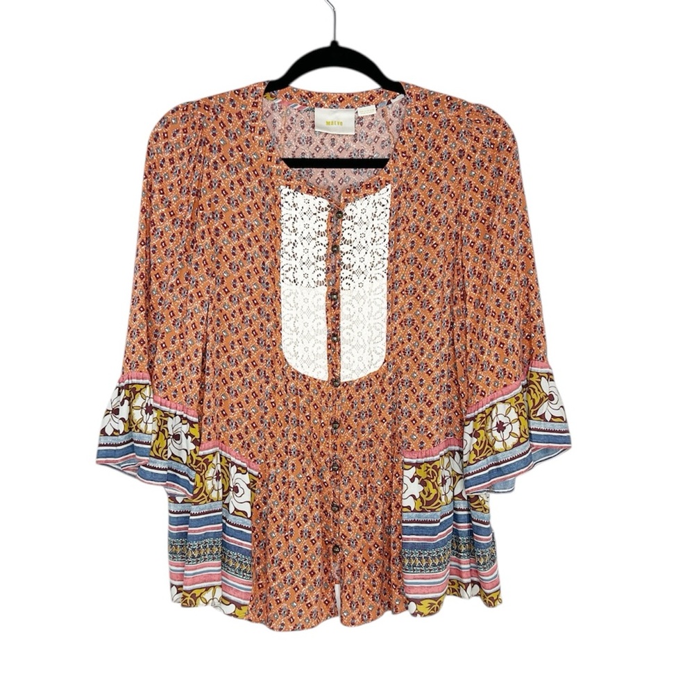 Maeve Cottagecore Prairiecore boho lace Hiver top size 8